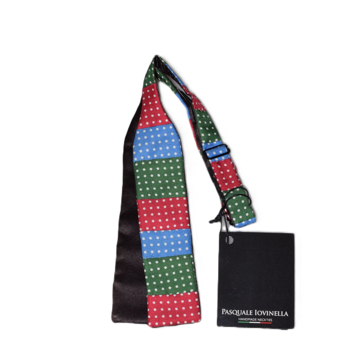 2 in 1 multi color white polka patchwork bowtie and black (child)