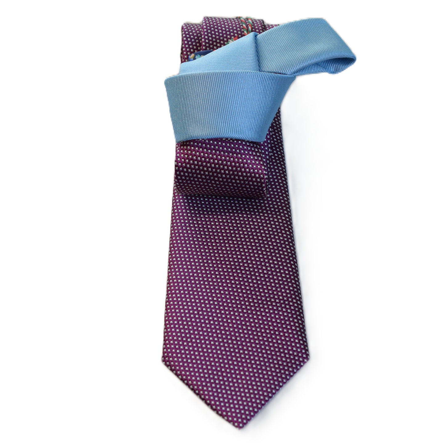 2 in 1 purple with stars necktie and medium blue