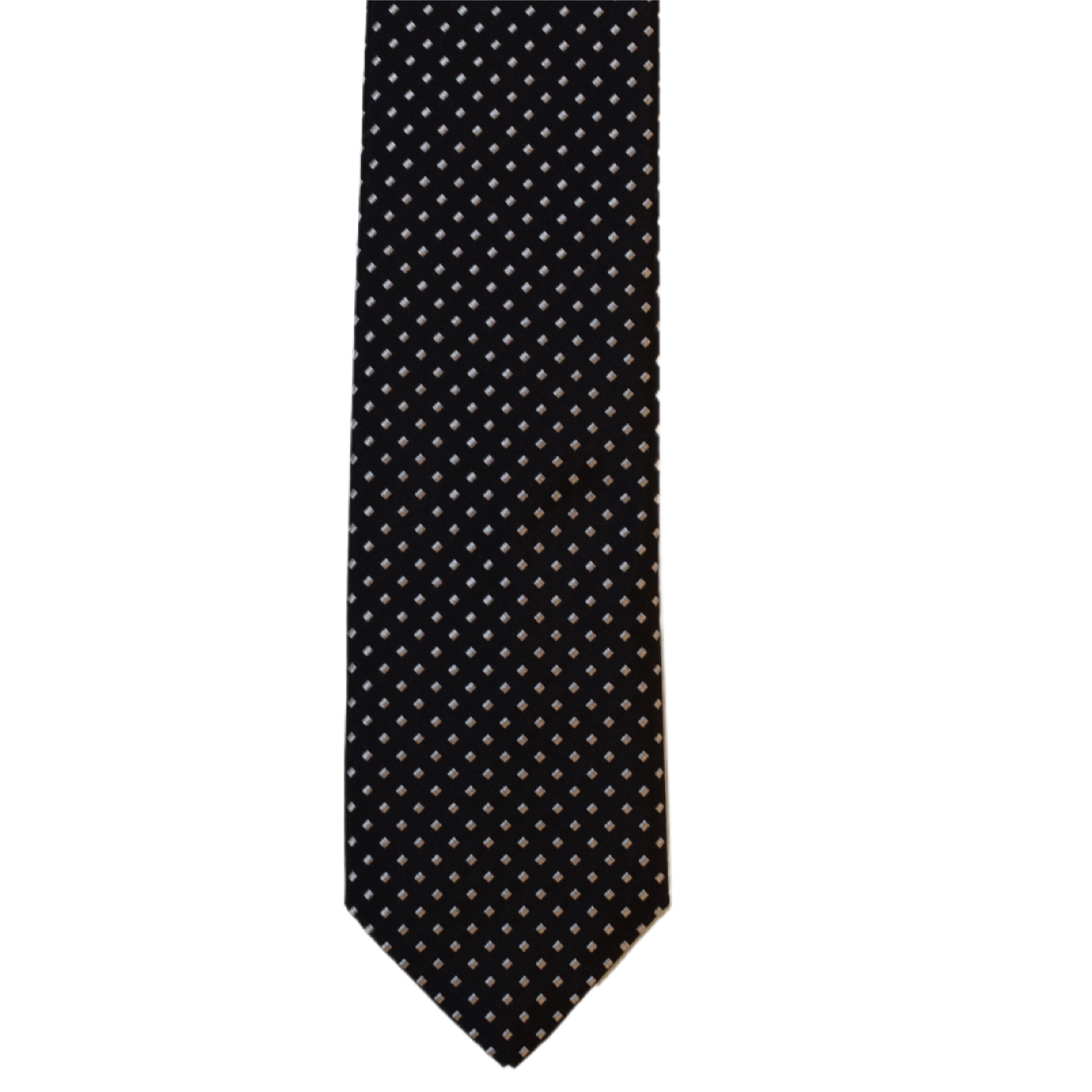 Black necktie with white diamond