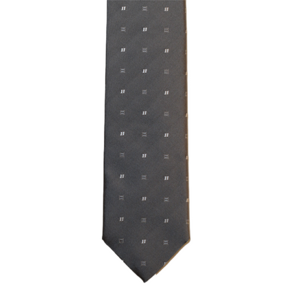 Grey necktie with grey rectangles