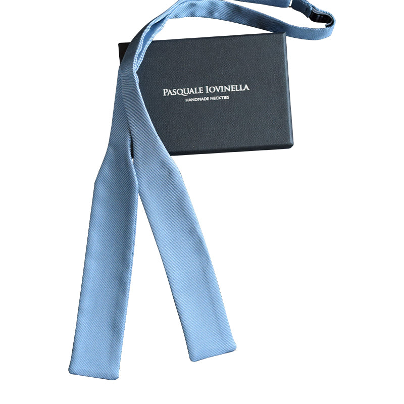 Solid Medium Blue handmade self-tie bowtie