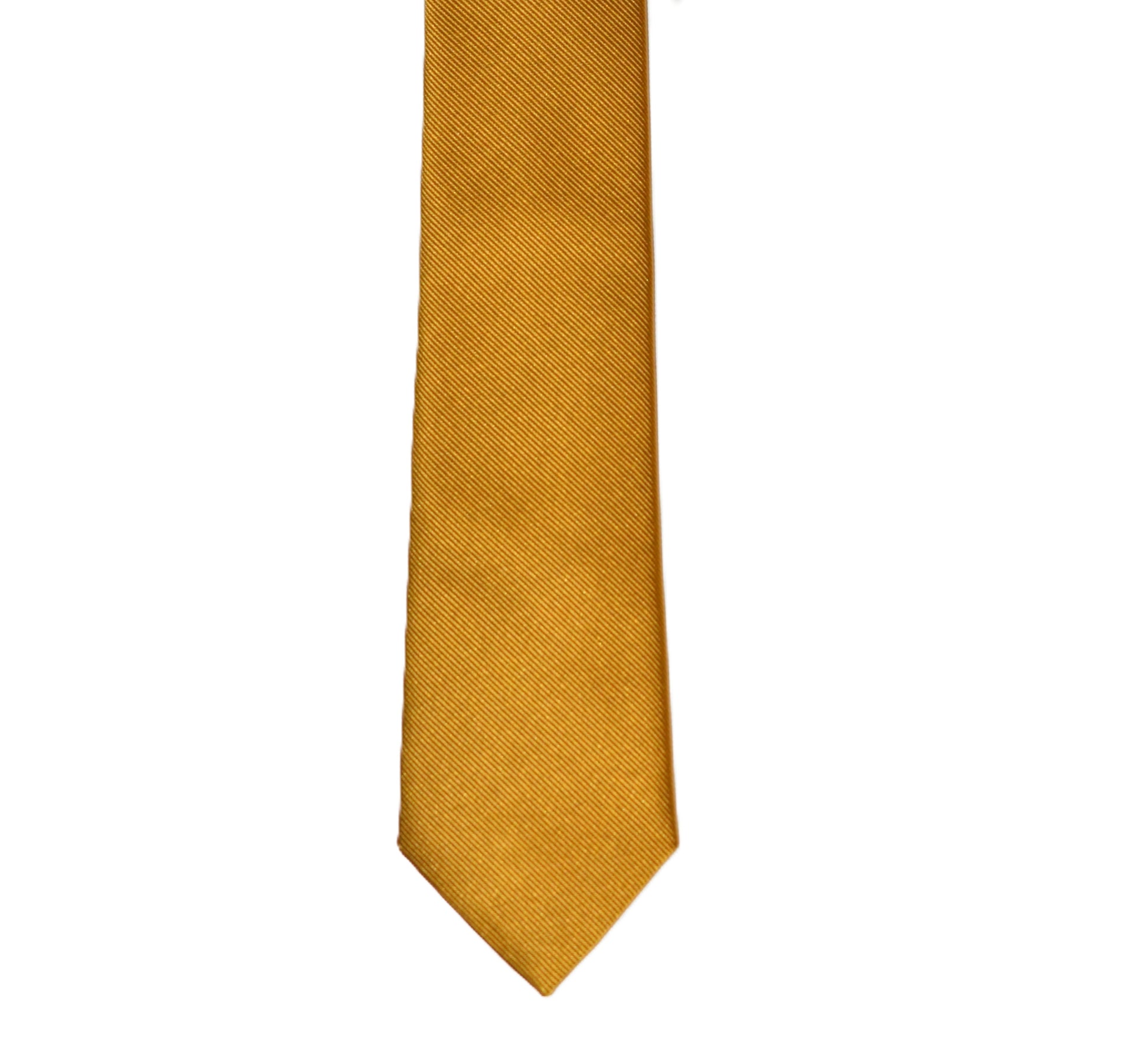 2 in 1 Gold neck tie with medium brown knot