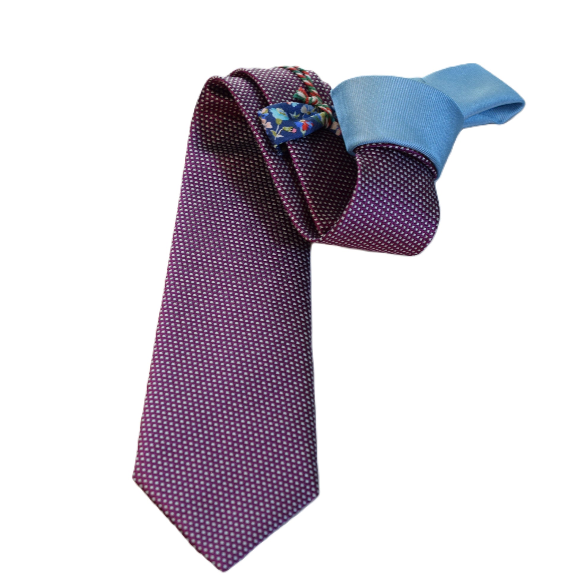 2 in 1 purple with stars necktie and medium blue