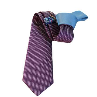 2 in 1 purple with stars necktie and medium blue