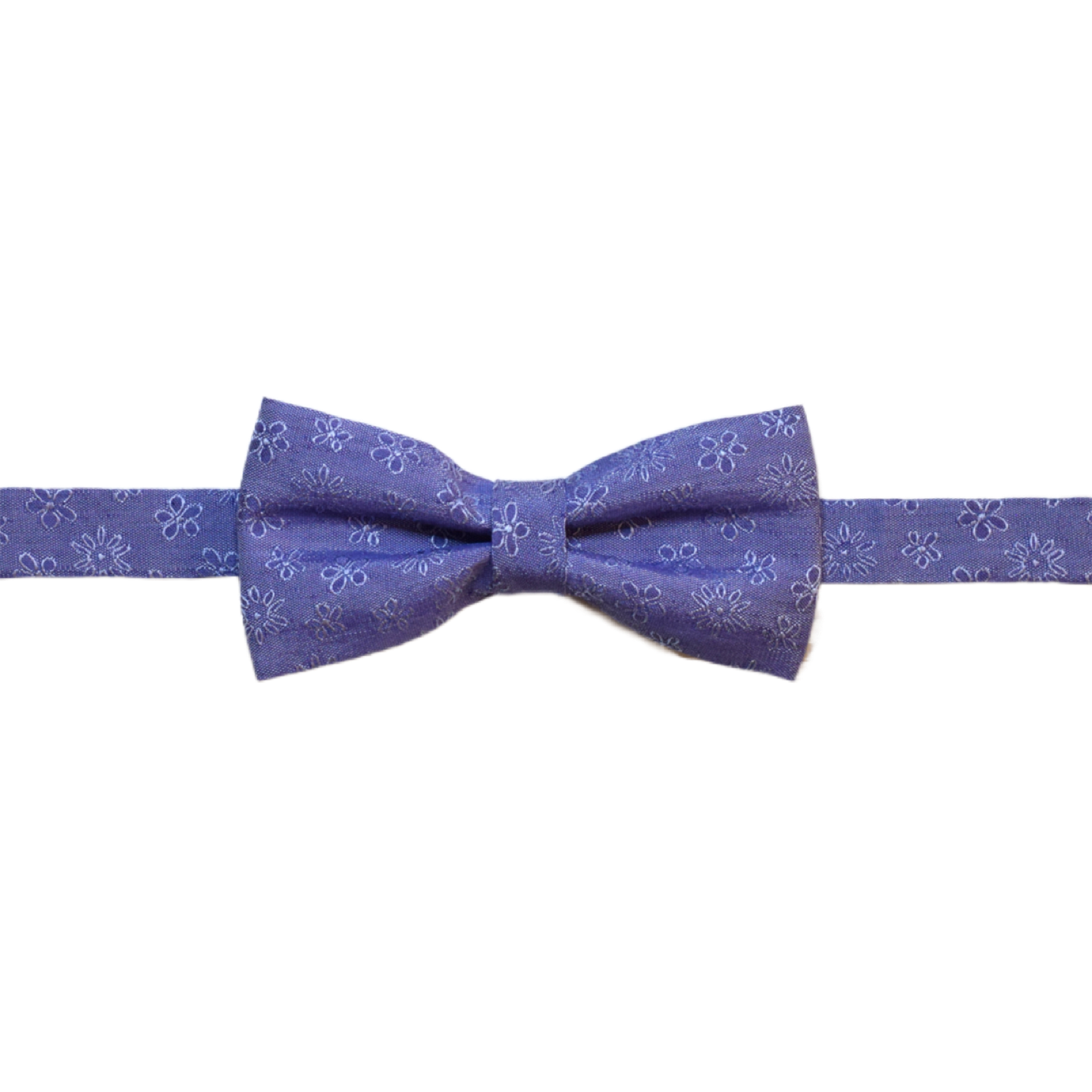 Blue necktie with blue lined flowers