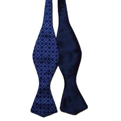 Blue bowtie with light blue buckle and blue