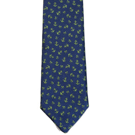 Blue necktie green anchors