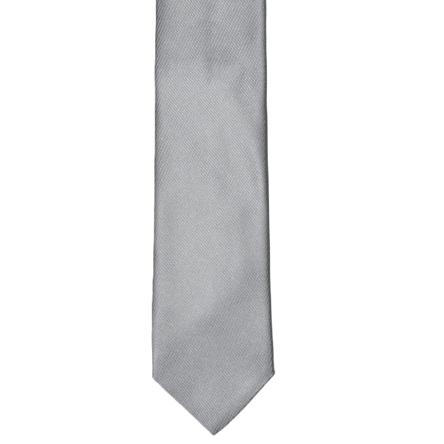 Grey necktie with diagonal lines