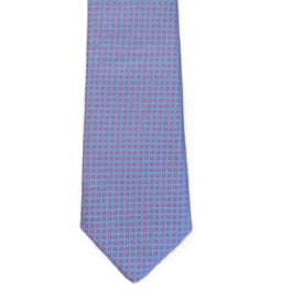 Light purple necktie with pink squares