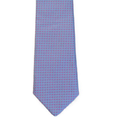 Light purple necktie with pink squares