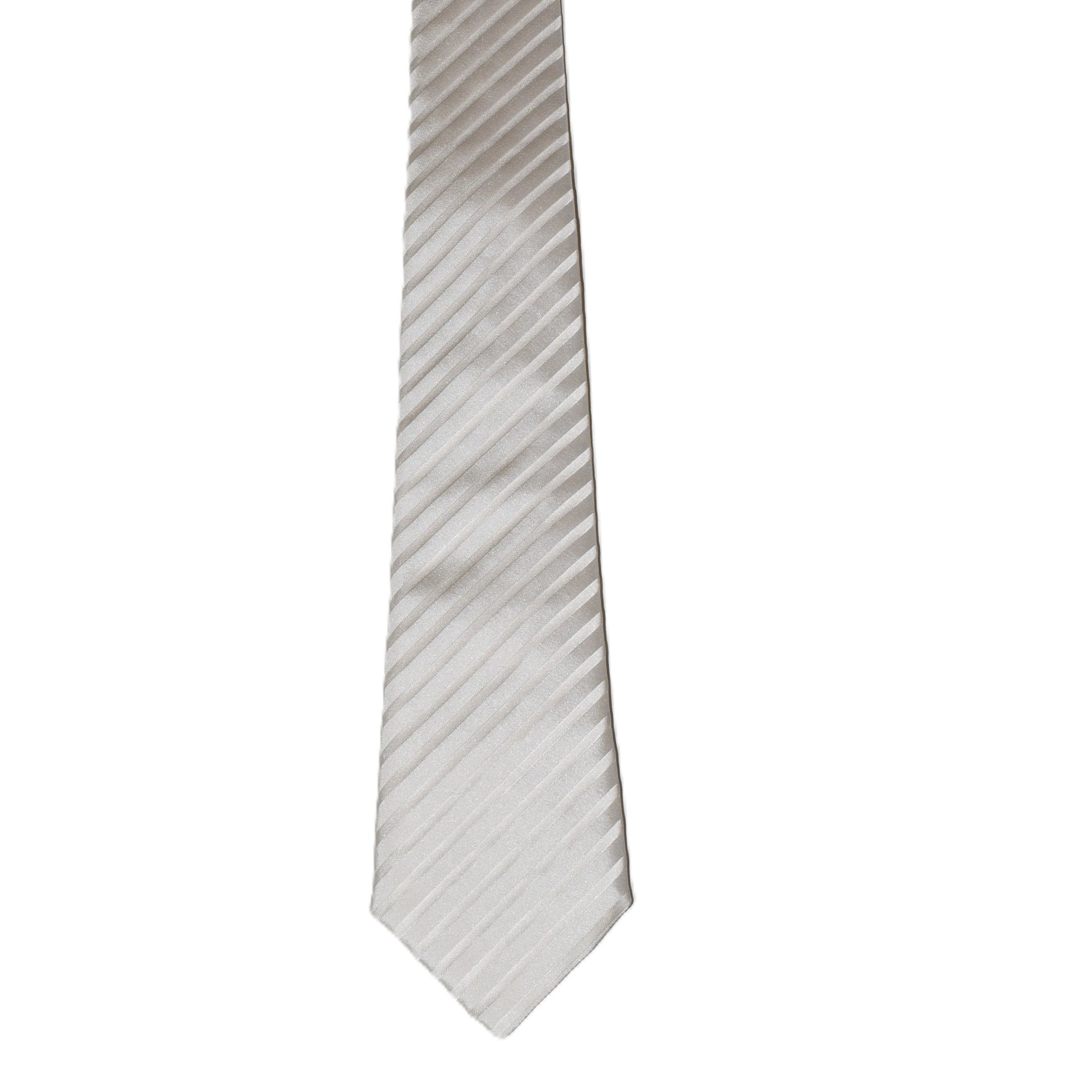 2 in 1 White neck tie with black knot