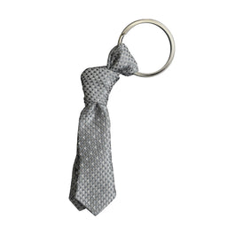 Grey mini necktie key chain