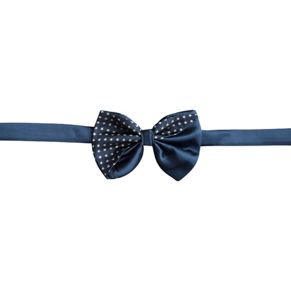 Dark blue bow tie with white stars (on top)